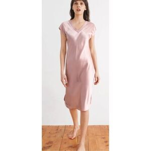Mommesilk Relaxed Fit Nightgown in Rosy Pink NWT Sz. L
